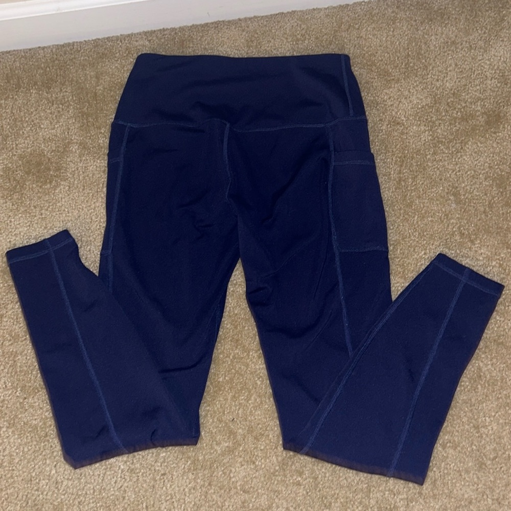 Amazon navy blue leggings with pockets